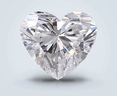 5.22ct F SI1 Rare Carat Ideal Cut Heart Lab Grown Diamond