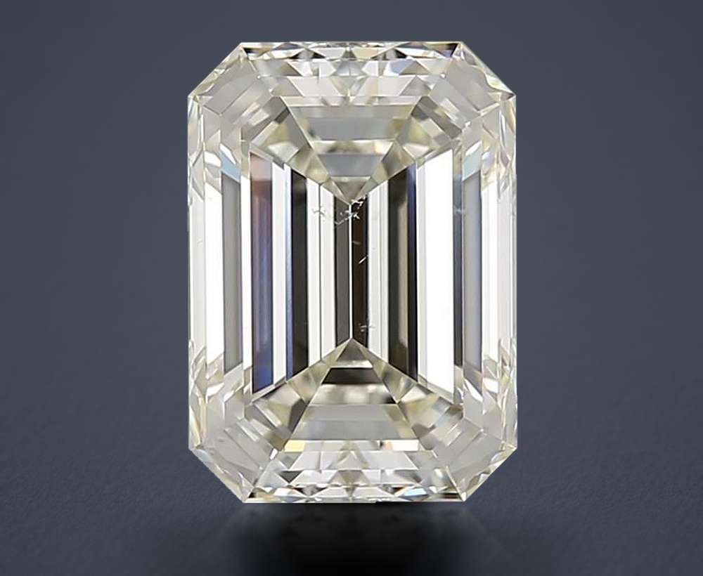 2.71ct J SI1 Rare Carat Ideal Cut Emerald Diamond