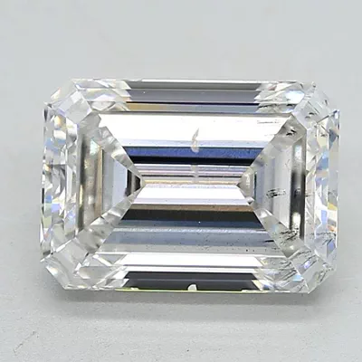 5.03ct F SI2 Rare Carat Ideal Cut Emerald Lab Grown Diamond