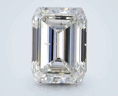 5.03ct F SI2 Rare Carat Ideal Cut Emerald Lab Grown Diamond