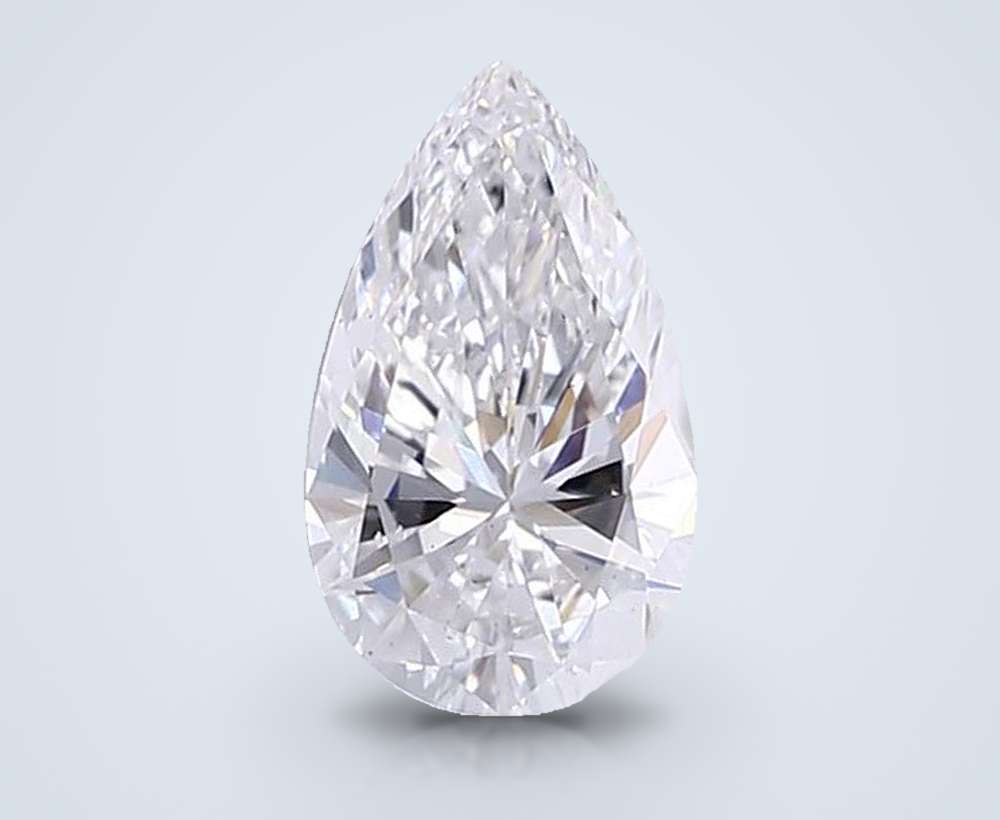 2.00ct E VS2 Very Good Cut Pear Lab Grown Diamond