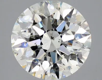 3.34ct I SI2 Rare Carat Ideal Cut Round Diamond