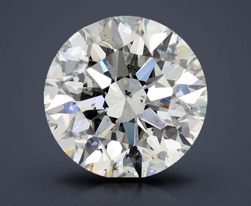 3.34ct I SI2 Rare Carat Ideal Cut Round Diamond