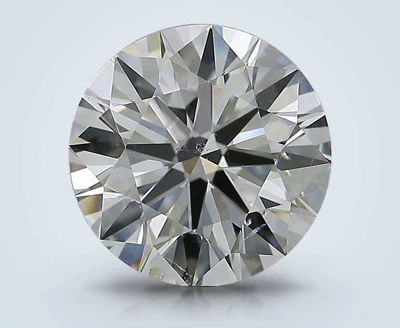 3.51ct K SI2 Rare Carat Ideal Cut Round Diamond
