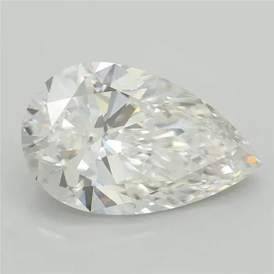 3.08ct E VS1 Rare Carat Ideal Cut Pear Lab Grown Diamond