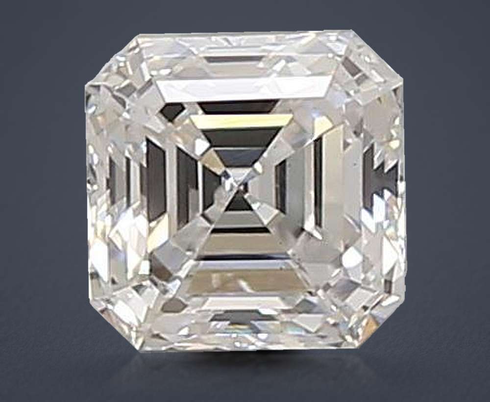 0.82ct F VS2 Very Good Cut Asscher Lab Grown Diamond