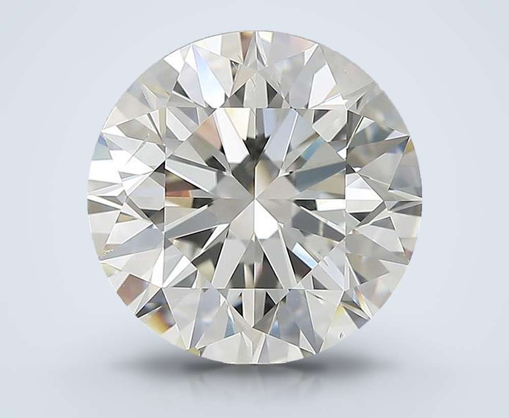4.52ct K SI1 Rare Carat Ideal Cut Round Diamond