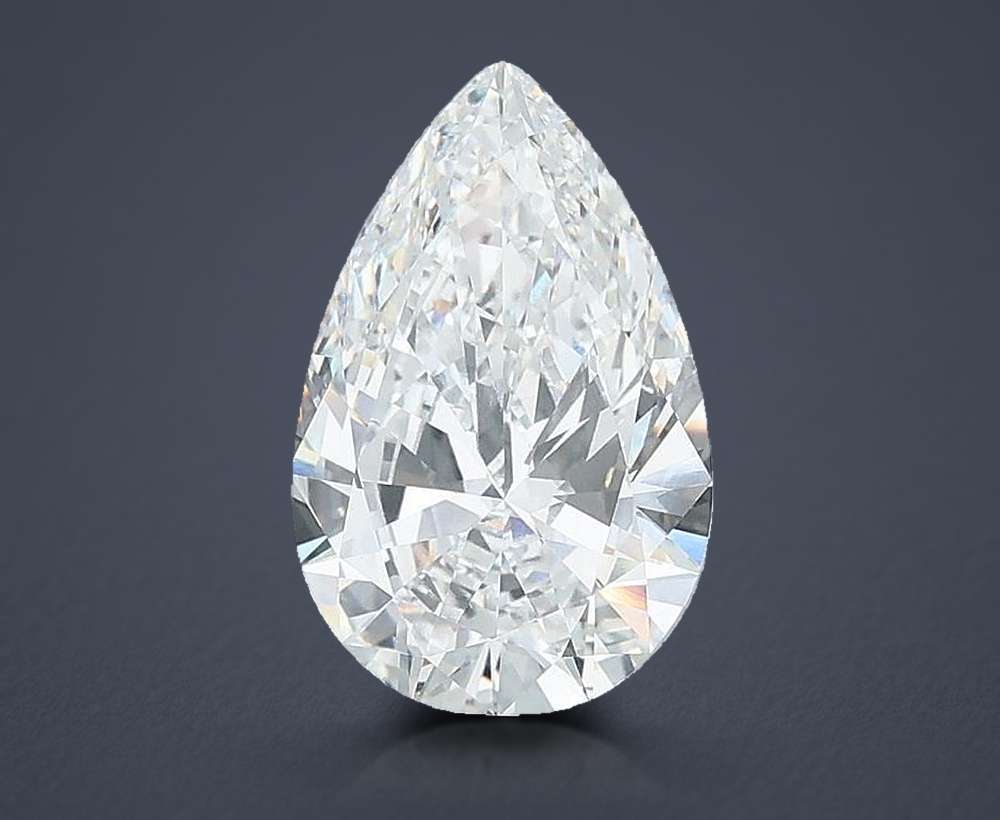 12.06ct E VVS2 Very Good Cut Pear Lab Grown Diamond