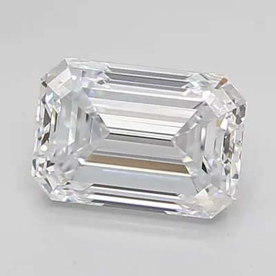 1.66ct E VVS2 Very Good Cut Emerald Lab Grown Diamond