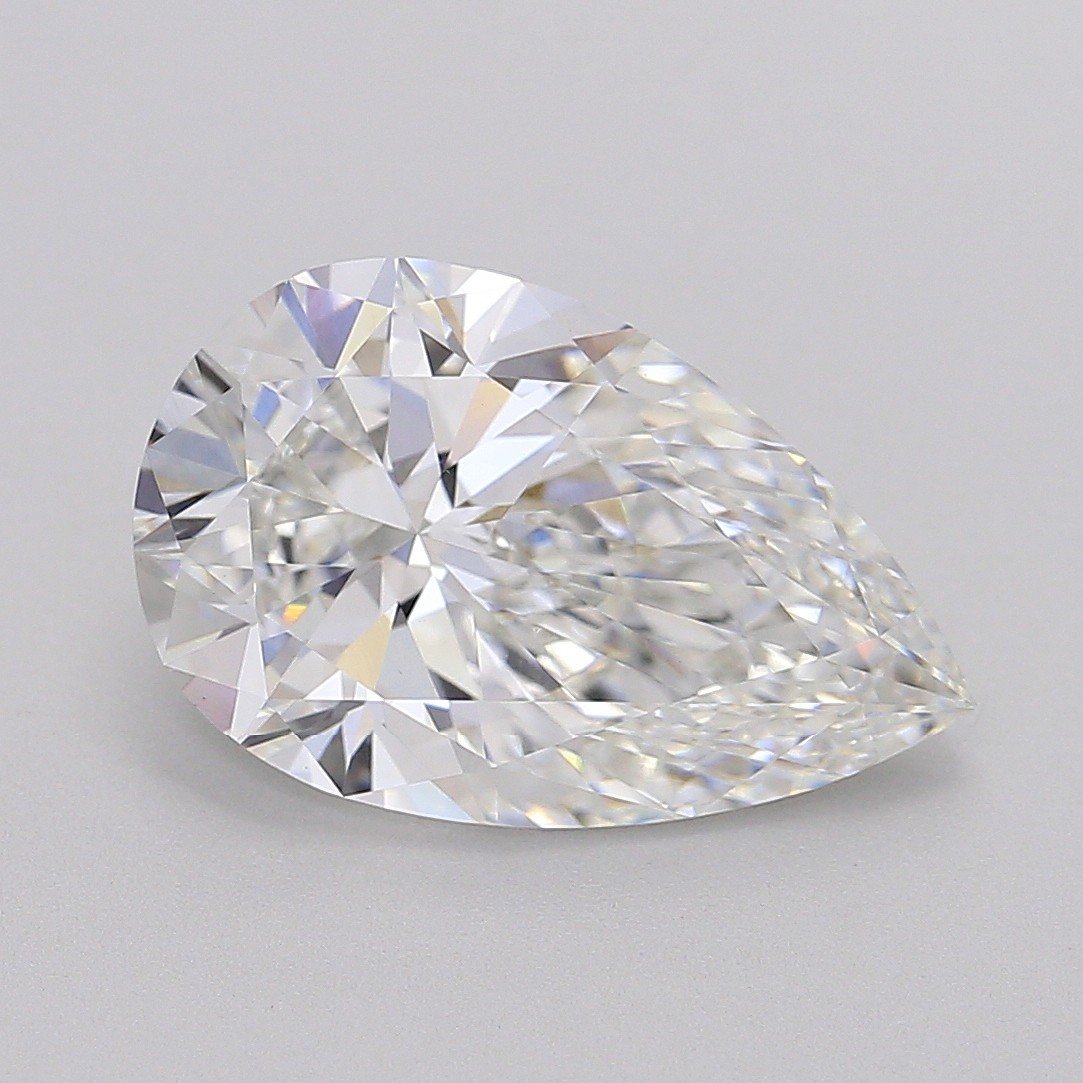 5.06ct F VVS2 Rare Carat Ideal Cut Pear Lab Grown Diamond