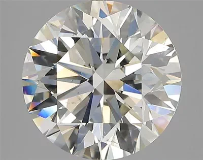 4.06ct K SI2 Rare Carat Ideal Cut Round Diamond