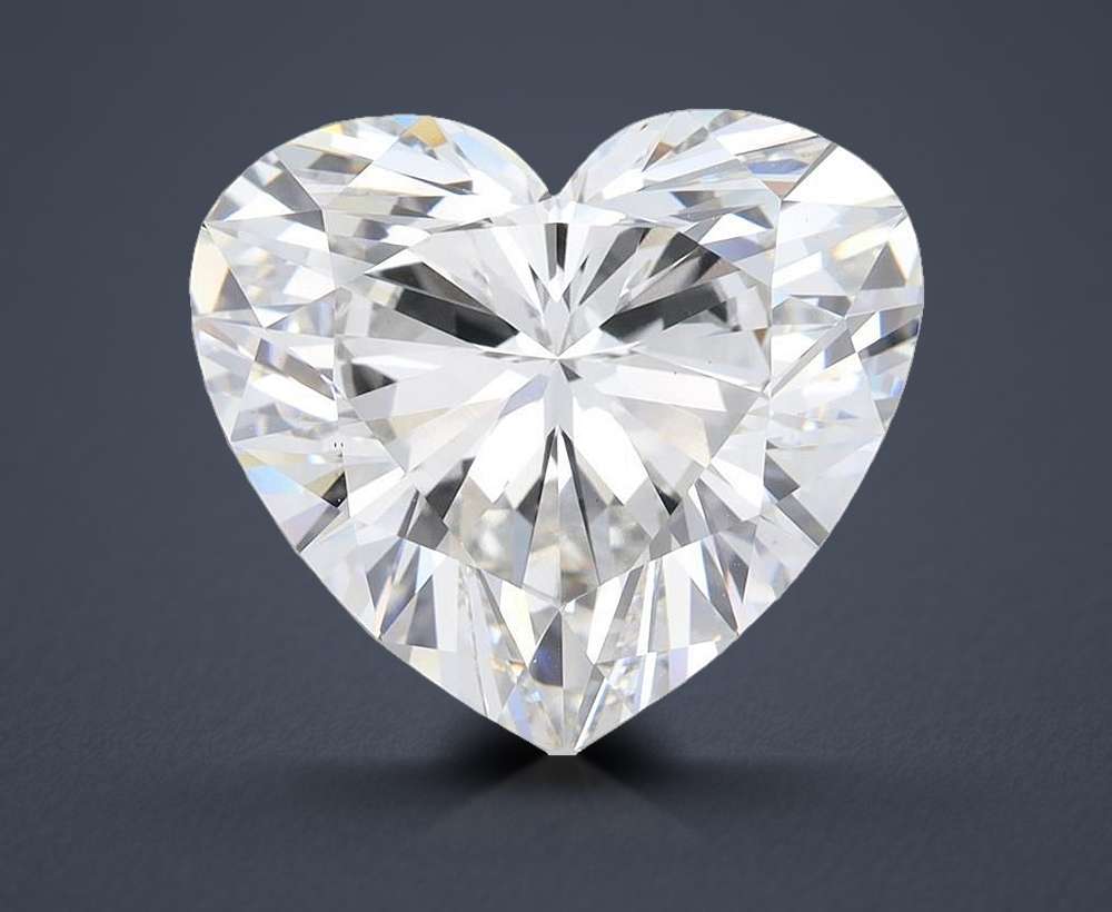 7.36ct F VS1 Rare Carat Ideal Cut Heart Lab Grown Diamond