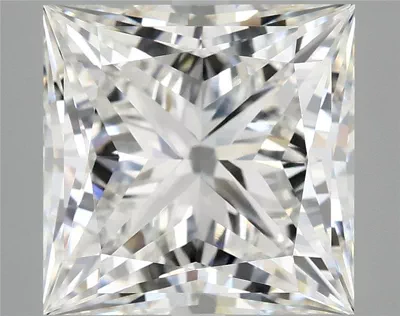 8.09ct F VVS2 Rare Carat Ideal Cut Princess Lab Grown Diamond