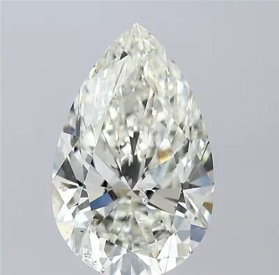5.01ct K SI2 Rare Carat Ideal Cut Pear Diamond