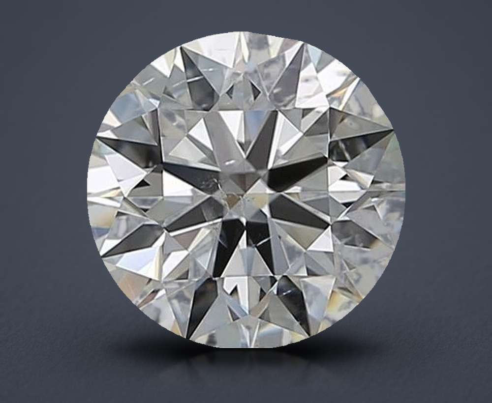 3.02ct J SI2 Rare Carat Ideal Cut Round Diamond