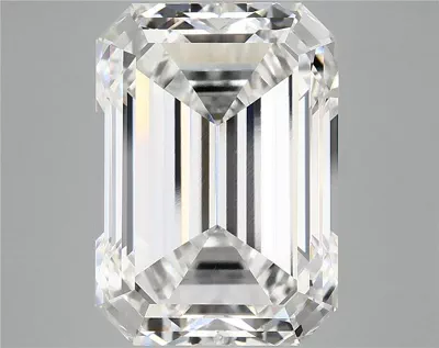 12.03ct F VVS2 Excellent Cut Emerald Lab Grown Diamond