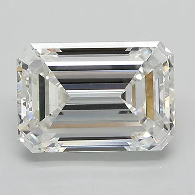 2.09ct F VS1 Rare Carat Ideal Cut Emerald Lab Grown Diamond