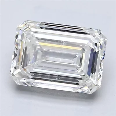 3.02ct H SI2 Rare Carat Ideal Cut Emerald Diamond