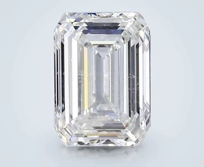 3.02ct H SI2 Rare Carat Ideal Cut Emerald Diamond
