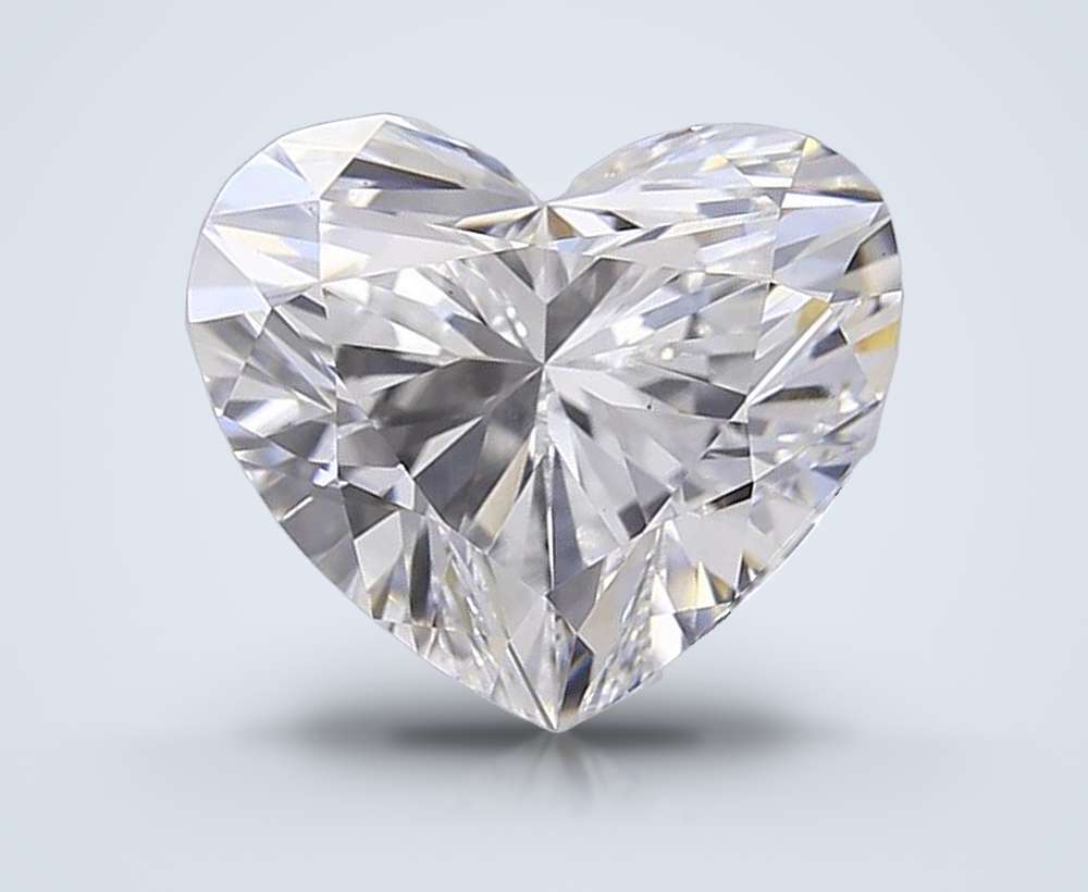 1.05ct D VS1 Rare Carat Ideal Cut Heart Lab Grown Diamond