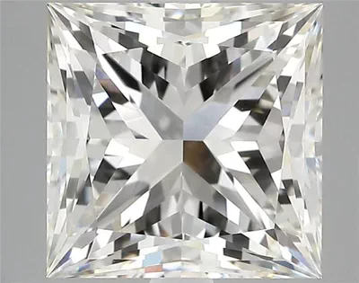 5.04ct H VVS2 Rare Carat Ideal Cut Princess Diamond