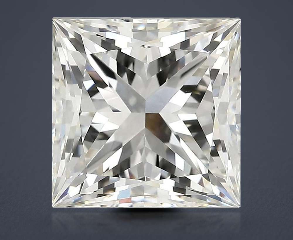 5.04ct H VVS2 Rare Carat Ideal Cut Princess Diamond