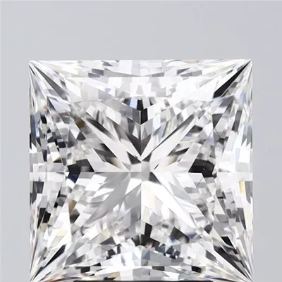 5.04ct F VS2 Rare Carat Ideal Cut Princess Lab Grown Diamond