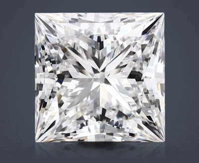 5.04ct F VS2 Rare Carat Ideal Cut Princess Lab Grown Diamond