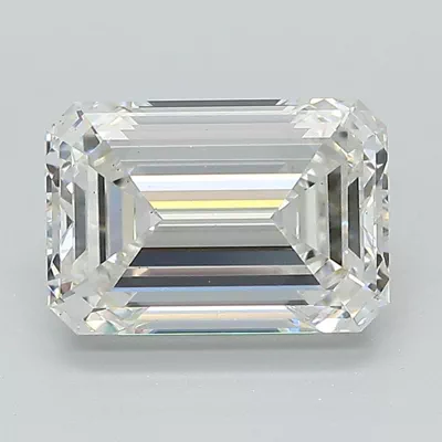 2.52ct F VS1 Excellent Cut Emerald Lab Grown Diamond