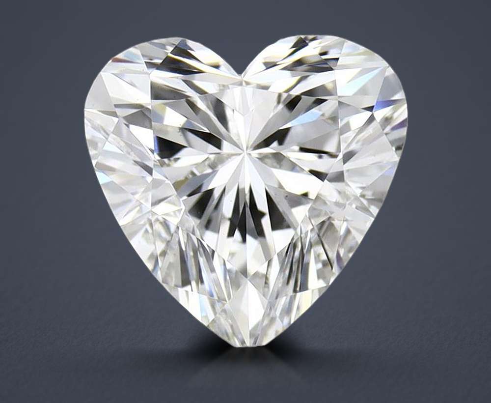 1.53ct F VS2 Rare Carat Ideal Cut Heart Lab Grown Diamond