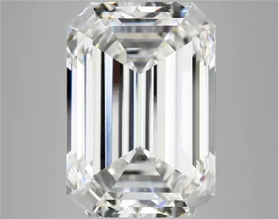 10.51ct F VVS2 Rare Carat Ideal Cut Emerald Lab Grown Diamond