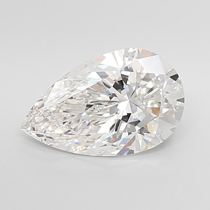 4.04ct F VVS2 Rare Carat Ideal Cut Pear Lab Grown Diamond
