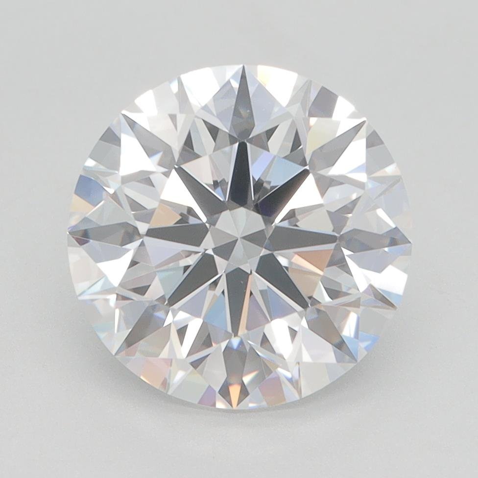 3.06ct D VVS2 Rare Carat Ideal Cut Round Lab Grown Diamond