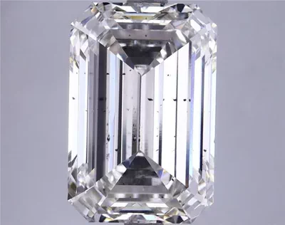 6.24ct H SI1 Rare Carat Ideal Cut Emerald Lab Grown Diamond