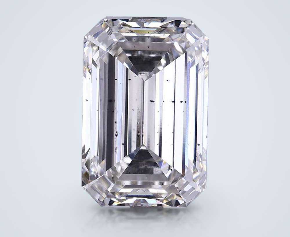 6.24ct H SI1 Rare Carat Ideal Cut Emerald Lab Grown Diamond