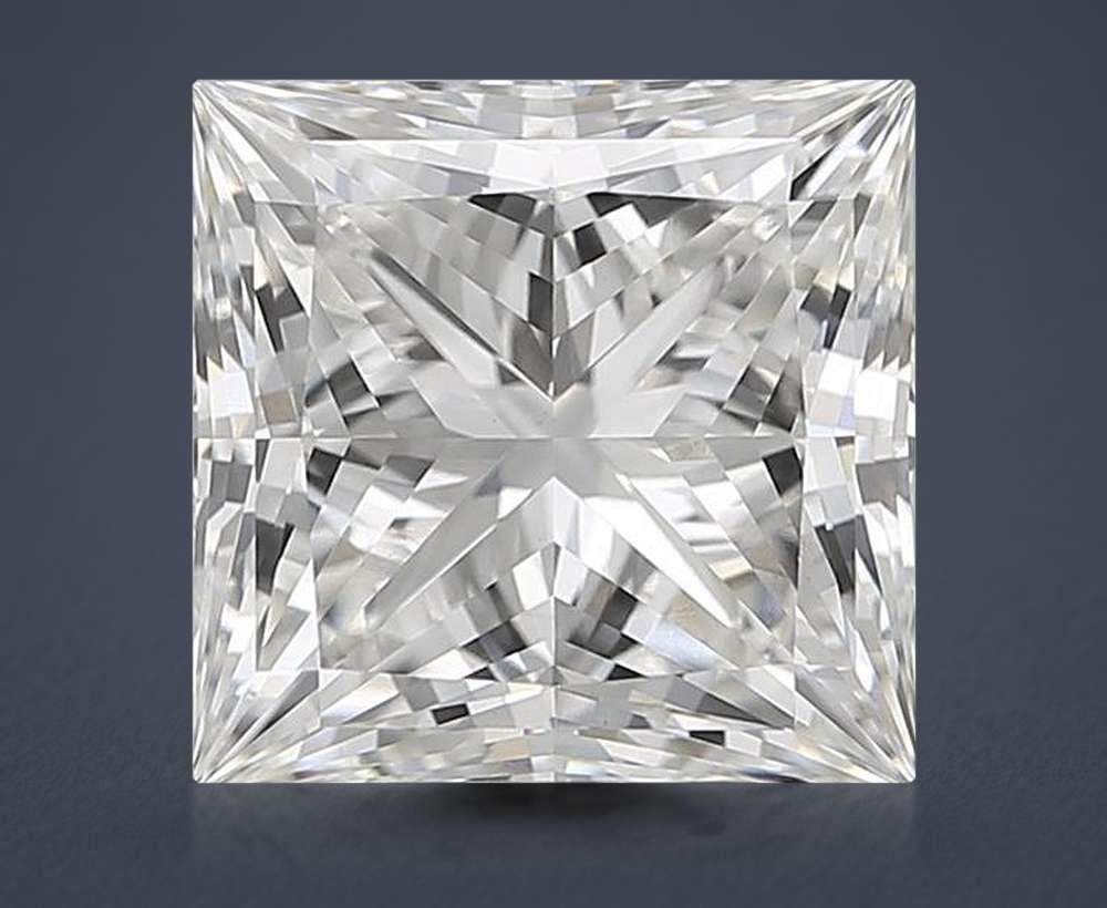 6.02ct G VVS2 Rare Carat Ideal Cut Princess Lab Grown Diamond