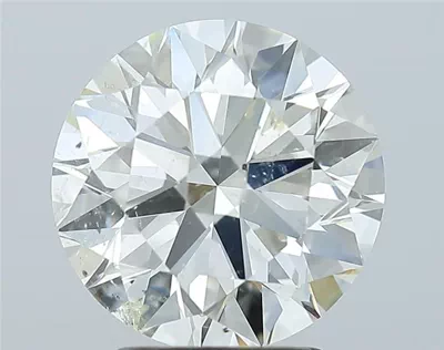 3.03ct K SI2 Rare Carat Ideal Cut Round Diamond