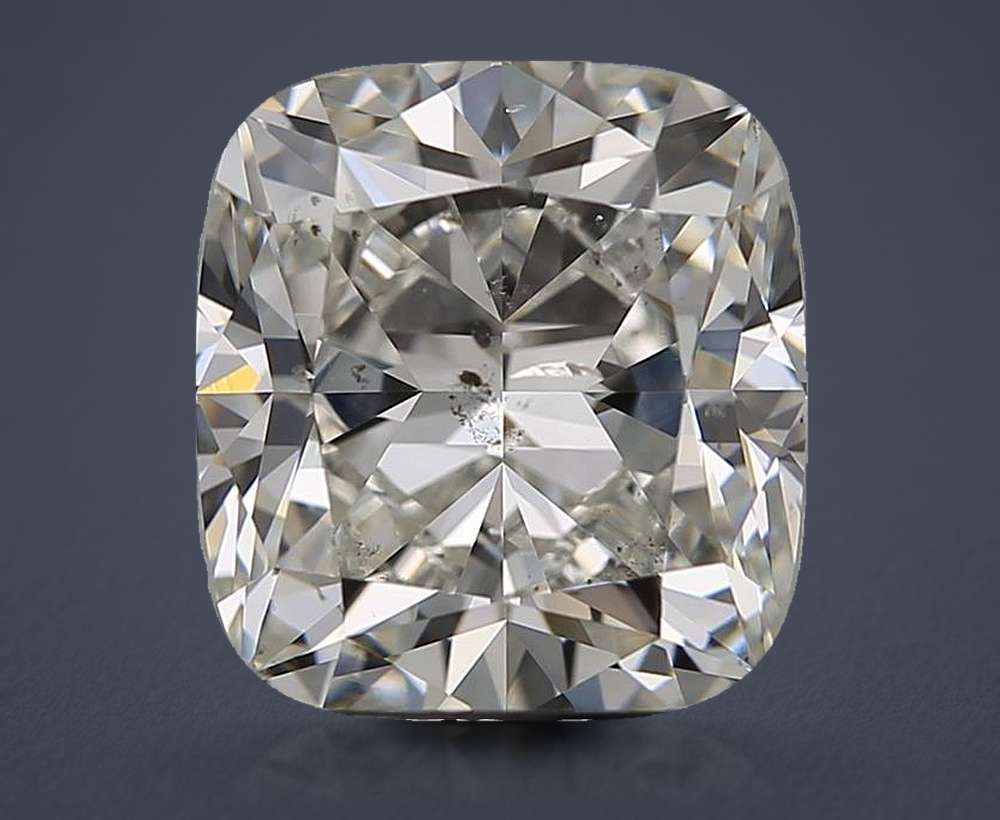 3.01ct I SI2 Rare Carat Ideal Cut Cushion Diamond