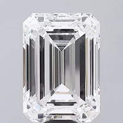 14.55ct F VVS2 Rare Carat Ideal Cut Emerald Lab Grown Diamond