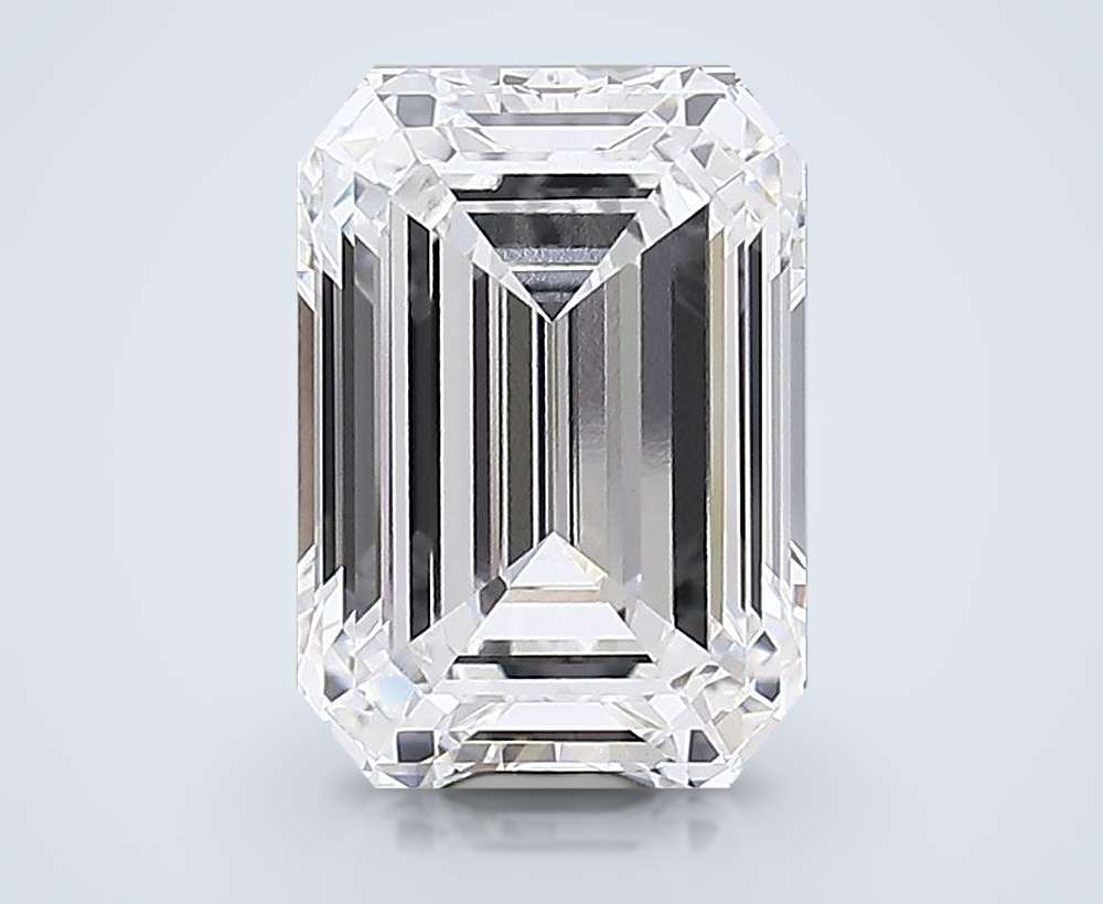 14.55ct F VVS2 Rare Carat Ideal Cut Emerald Lab Grown Diamond