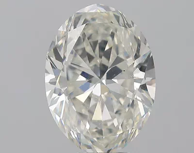 7.01ct J SI2 Rare Carat Ideal Cut Oval Diamond