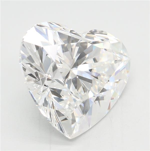 5.07ct F VVS2 Rare Carat Ideal Cut Heart Lab Grown Diamond