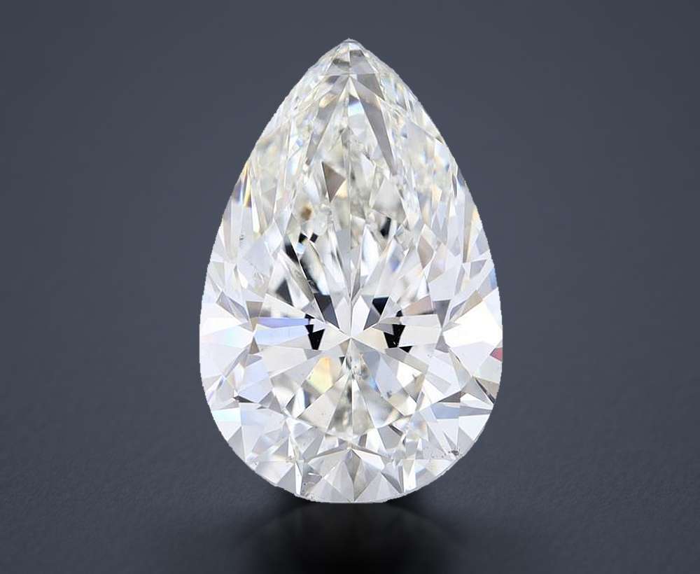 5.06ct H SI1 Rare Carat Ideal Cut Pear Diamond
