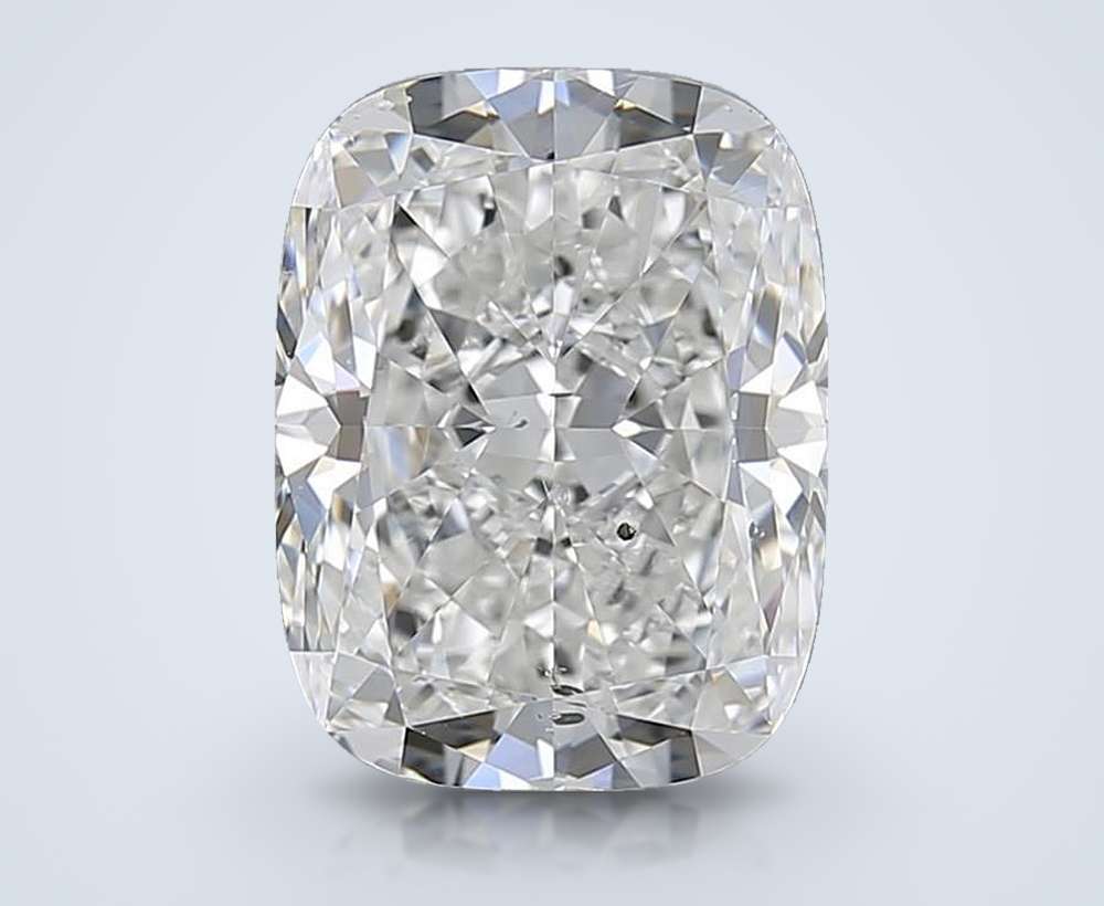 4.01ct F SI2 Rare Carat Ideal Cut Cushion Diamond