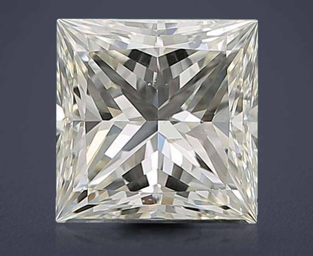 1.53ct K SI1 Rare Carat Ideal Cut Princess Diamond