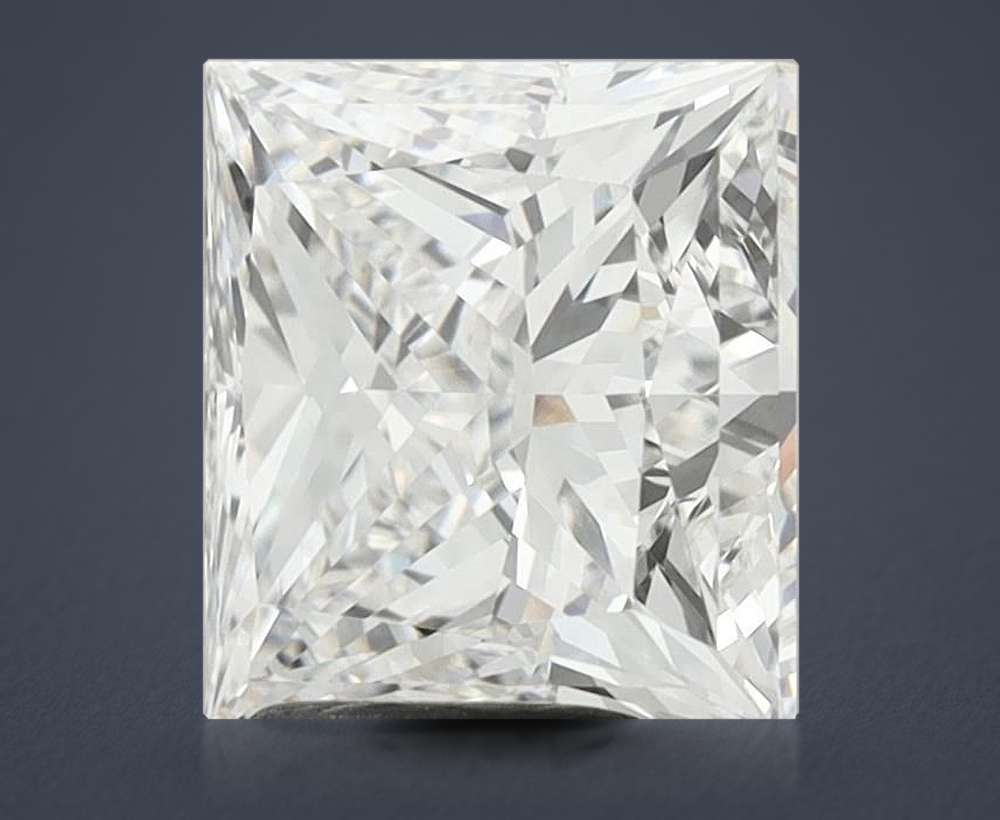 3.55ct F VVS2 Rare Carat Ideal Cut Princess Lab Grown Diamond