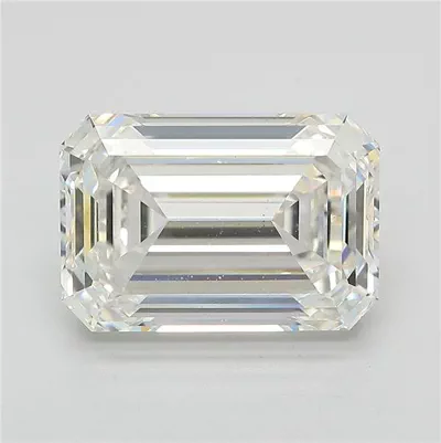 6.43ct F VS2 Rare Carat Ideal Cut Emerald Lab Grown Diamond