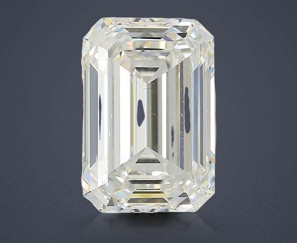 6.43ct F VS2 Rare Carat Ideal Cut Emerald Lab Grown Diamond