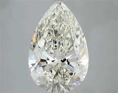 4.01ct K SI2 Rare Carat Ideal Cut Pear Diamond