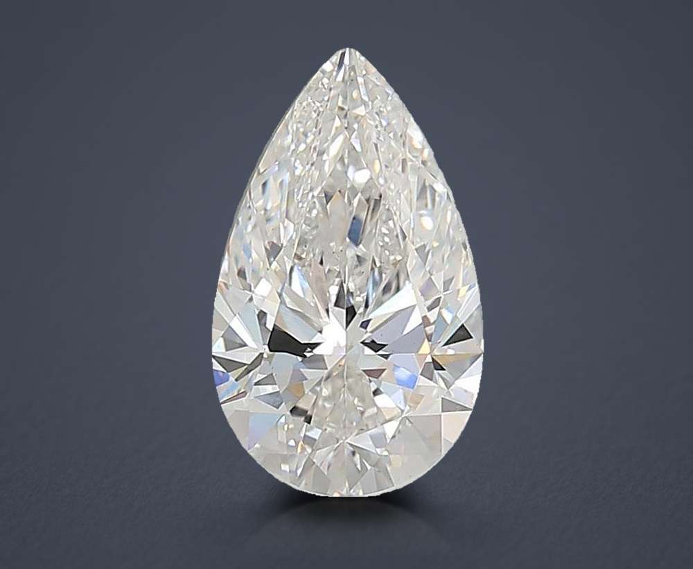 4.02ct E VS1 Rare Carat Ideal Cut Pear Lab Grown Diamond